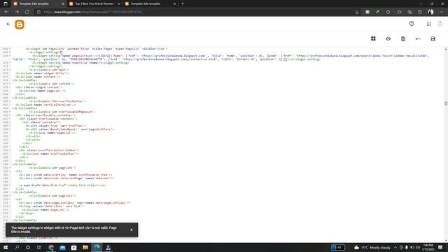 The widget settings in widget with id PageList1 is not valid. Page title is invalid. Solution ? смотреть онлайн