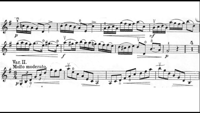 Concerto Oskar Rieding Op 23 N°3 Air Varié Pour Violon Et Piano. Andante