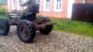 Самодельный трактор ,первый выезд ,Мосты УАЗ ,рк нива ,двигатель КПП ваз2109.