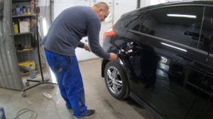 Ford Focus. Удаление вмятины заднего правого крыла.
