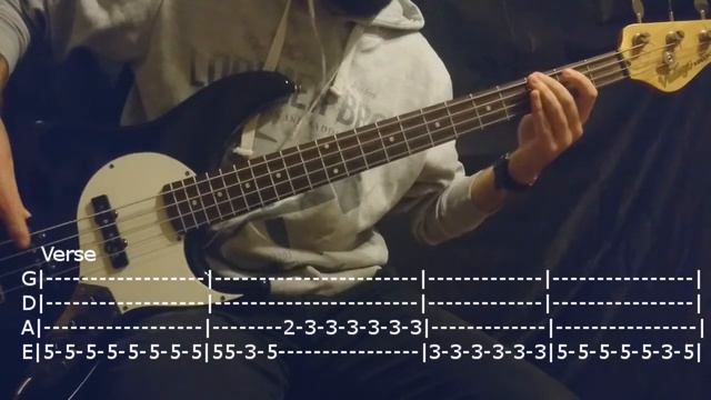 HIM - Right Here In My Arms Bass Cover (Tabs) смотреть онлайн
