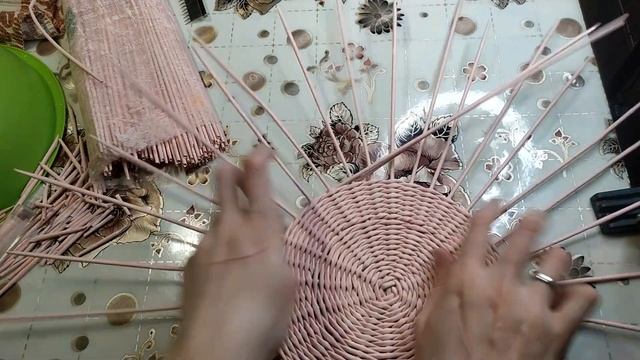 Плетёный поднос с ручками | Мастер класс | Бумажная лоза смотреть онлайн