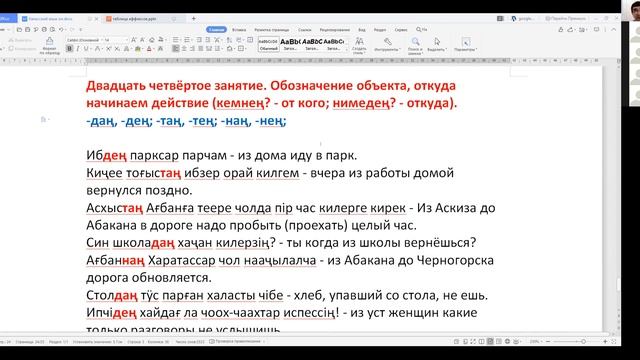 Урок 24. Хакасский язык для начинающих он-лайн. Обозначение объекта, откуда начинаем действие - даң смотреть онлайн