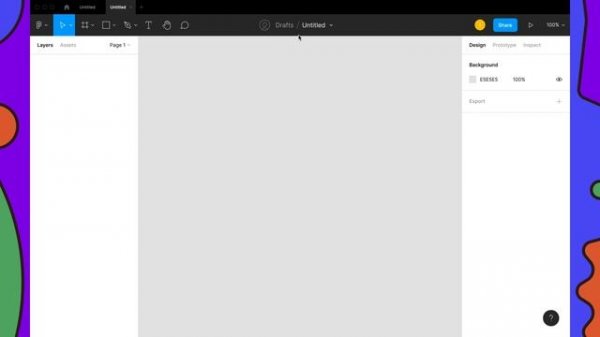 Обзор зон панели инструментов программы Figma (Фигма)