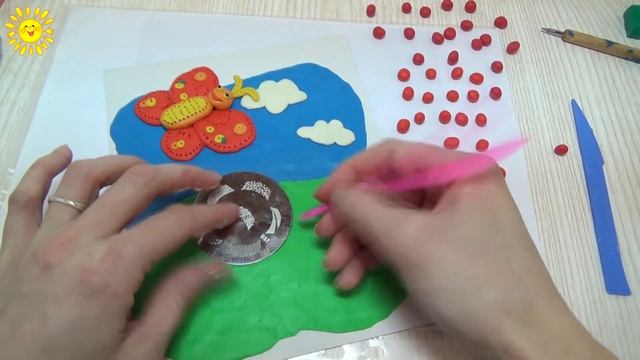 Летний денек. Картина из пластилина. смотреть онлайн