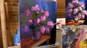 Урок по живописи маслом пишем Сирень