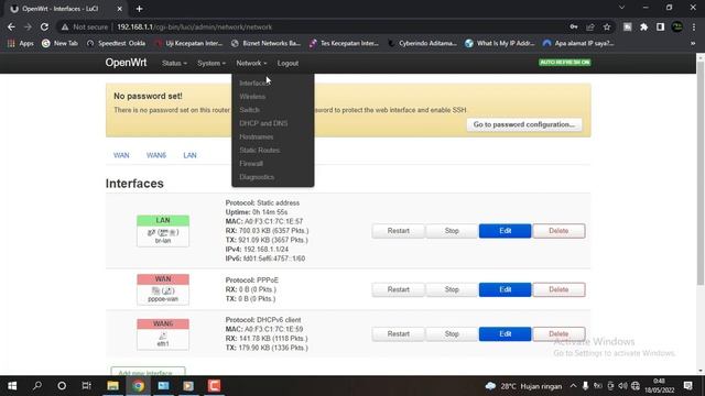 SETTING TPLINK OPENWRT MODE PPPOE