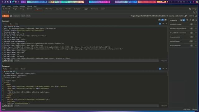 Lab: SQL injection vulnerability allowing login bypass смотреть онлайн