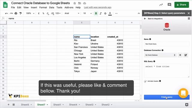Connect Oracle Database to Google Sheets смотреть онлайн