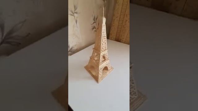 Эйфелевая башня из спичек, ручная работа, Астана, Париж, Жолымбет, Казахстан смотреть онлайн