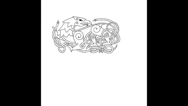 Рисуем дракона борящегося со змеями в кельтском стиле. How to draw a dragon in the Celtic style. смотреть онлайн