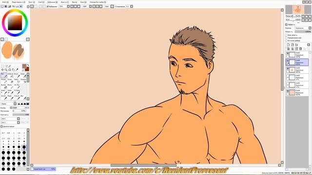 Как рисовать на графическом планшете тело человека в PaintSai часть 2 смотреть онлайн