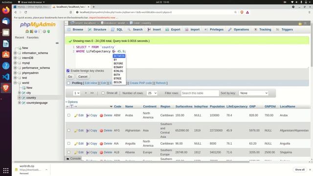 SQL where query in phpmyadmin tutorial in Tamil смотреть онлайн