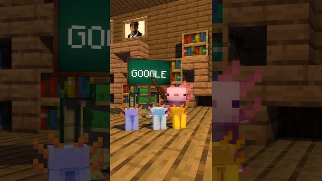 GOOGLE Axolotl be teacher! #shorts #minecraft смотреть онлайн