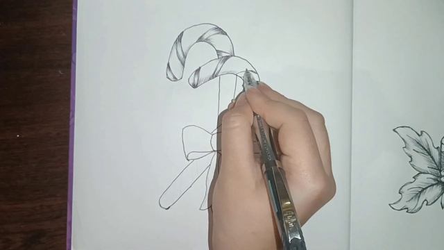 Новогодние леденцы нарисованные ручкой. смотреть онлайн