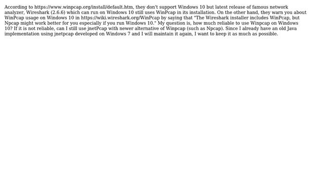 Winpcap with jnetpcap and Windows 10 смотреть онлайн
