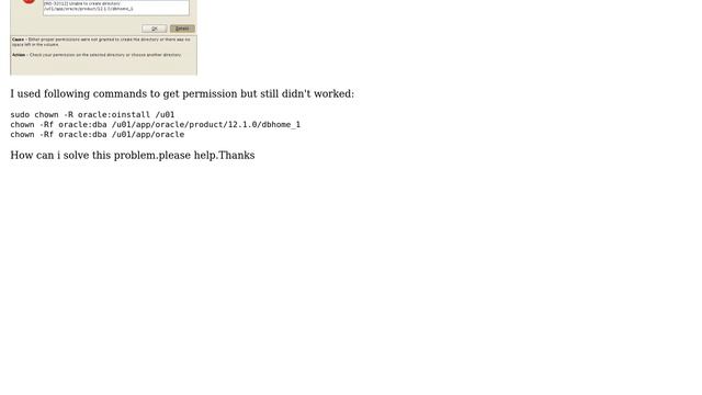 Oracle 12C In Ubuntu 14.04 : HOW Resolve [INS-32012] Unable to create directory: /u01/app/oracle смотреть онлайн