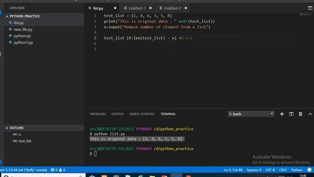 Remove Last Nth Elements from List In Python смотреть онлайн