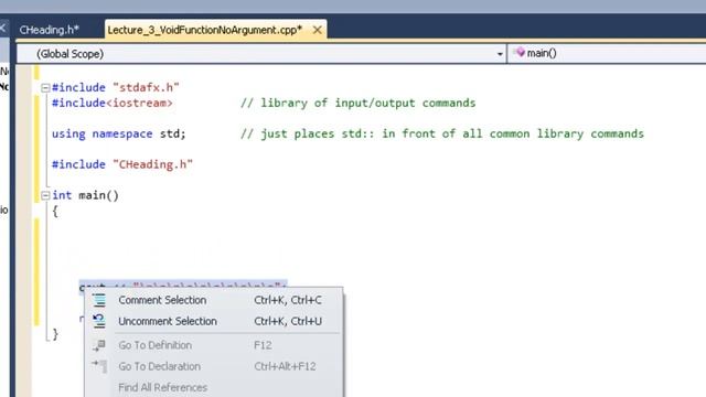 C++ MIcrosoft Visual C++ Lecture 3 How to Create a Void Function No Arguments смотреть онлайн