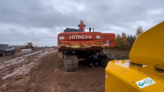 Слабая гидравлика. Глохнет ДВС . HITACHI ZX270LC смотреть онлайн