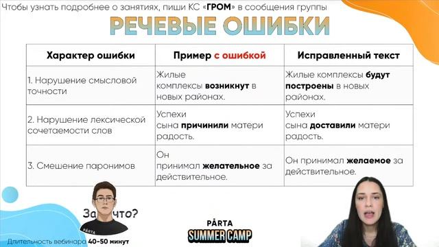 Речевые нормы | Как не потерять баллы за грамотность | PARTA ОГЭ 2022 смотреть онлайн