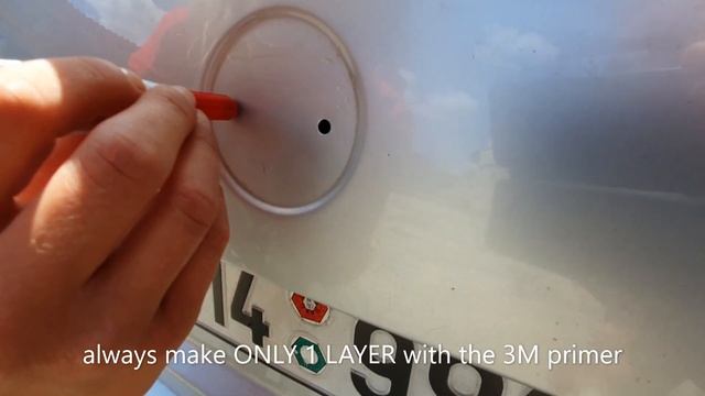 Skoda round emblem install - STEP 2 смотреть онлайн