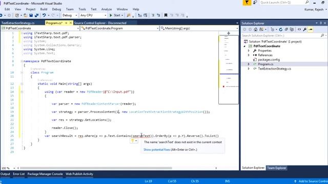Find the coordinates of string in PDF using iTextSharp смотреть онлайн