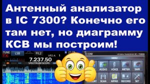 Трансивер IC 7300 режим отображения КСВ в виде диаграммы