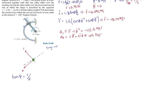 Problem 13-89 Dynamics Hibbeler 13th (Chapter 13) Engineering Dynamics смотреть онлайн