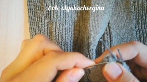 10. Пришиваем планку. Кардиган пальто жемчужной резинкой.