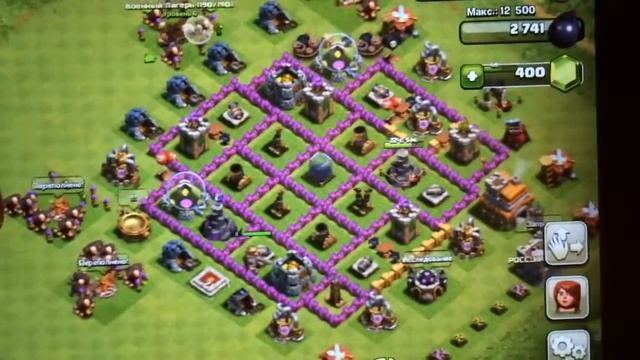 Clash of Clans ратуша 7,расстановка + армия смотреть онлайн