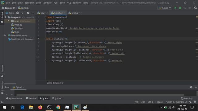 I automated my Mouse With Python | PyautoGUI Library||MS Paint|| Nirankar Nath Singh смотреть онлайн
