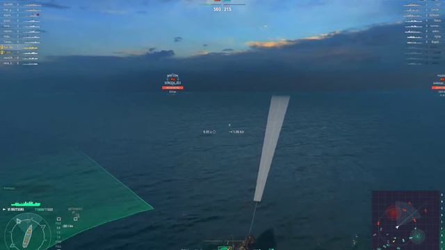 Океан. Муцуки. WoWS. смотреть онлайн