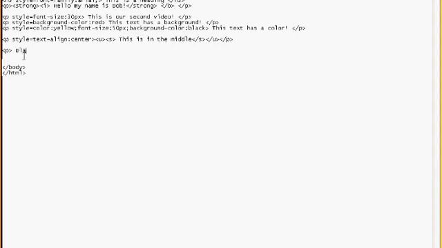 HTML Lesson #3 Strike, underline, align, line breaker смотреть онлайн