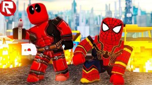 РОБЛОКС ДЭДПУЛ И ЧЕЛОВЕК ПАУК ПОЙМАЛИ ТАНОСА В ROBLOX СИМУЛЯТОР ВИДЕО ВЕСЕЛАЯ ИГРА ДЛЯ ДЕТЕЙ