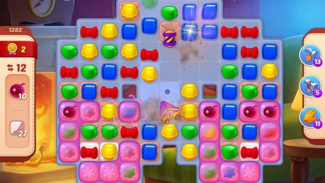 HomeScapes Level 1282 no boosters (17 moves) смотреть онлайн