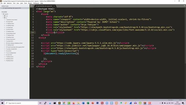 Load Bootstrap dan jQuery di Local смотреть онлайн