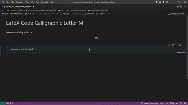 Jupyter Notebook | Markdown | LaTeX | How to Add A Calligraphic Letter M Using LaTeX Code смотреть онлайн