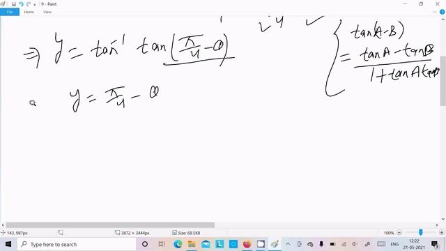 If y = tan⁻¹((1 - x)/(1 + x)) , Find dy/dx смотреть онлайн