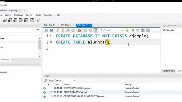 01. MySQL, creación de base de datos y mi primer tabla смотреть онлайн