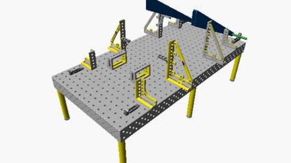 Сборка конструкции для сварки на столе Demmeler