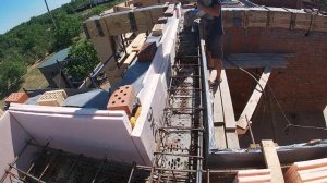 Заливка армопояса с бетононасоса 2 часть