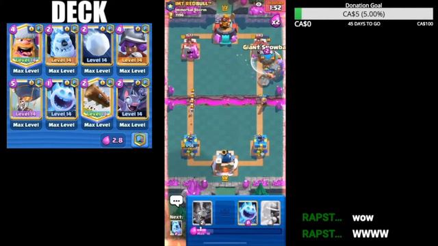 I HIT 7300 TROPHIES WITH 2.8 LUMBERLOON CYCLE - CLASH ROYALE смотреть онлайн