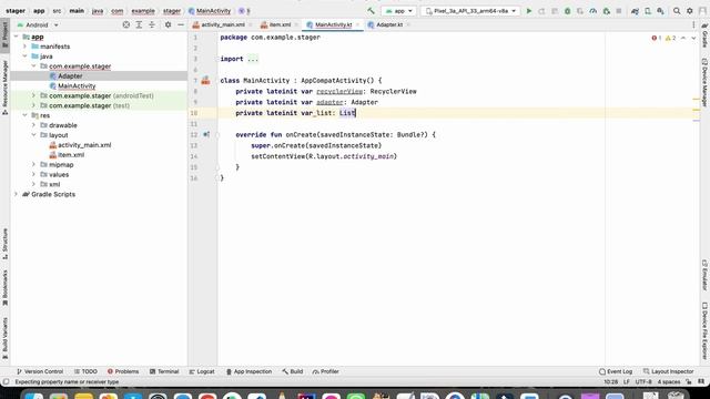 RecyclerView with Staggered view using kotlin in android studio смотреть онлайн