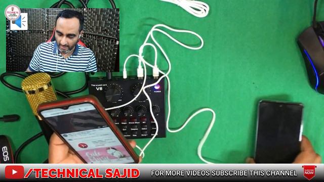 How to Record audio in Phone and DSLR Camera with V8 Sound Card | Urdu / Hindi | TECHNICAL SAJID смотреть онлайн