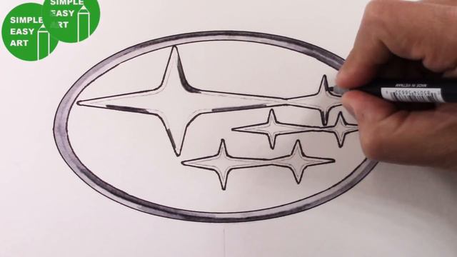 How To Draw The SUBARU Logo (Famous Car Logos)