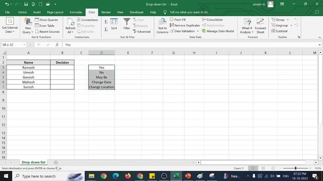 Excel: Create a Drop-Down List in three ways- by delimiter comma, Cell Range, and Name Range смотреть онлайн