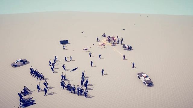 POLICE FORCE DEFEND FLAT SURFACE vs EVERY FACTION - Totally Accurate Battle Simulator TABS смотреть онлайн