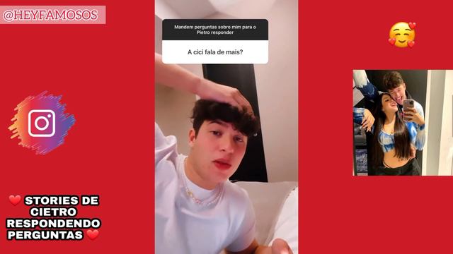 STORIES PIETRO RESPONDENDO PERGUNTAS SOBRE A CINTHIA ❤ смотреть онлайн