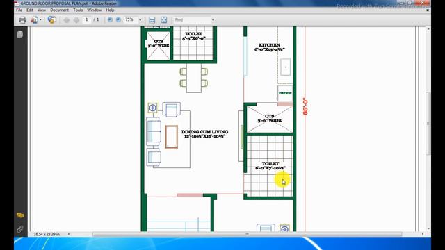 20 X 65 sqft House Plan │20 X 65 ghar ka naksha │west facing │ 1300 sqft house plan │144.44 Gaj смотреть онлайн